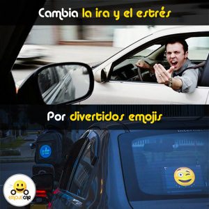 Con ayuda de emoticones y emojis podemos expresar lo que queramos al conducir
